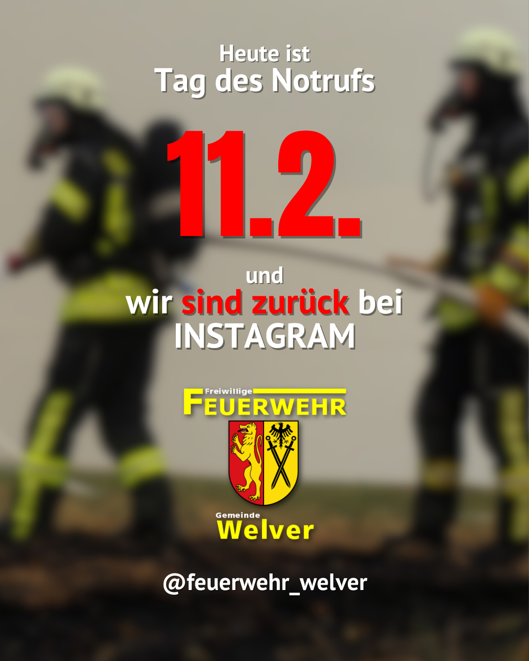 Feuerwehr Welver zurück auf Instagram 
